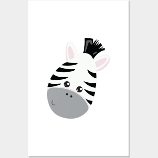 Cute Zebra Face Posters and Art